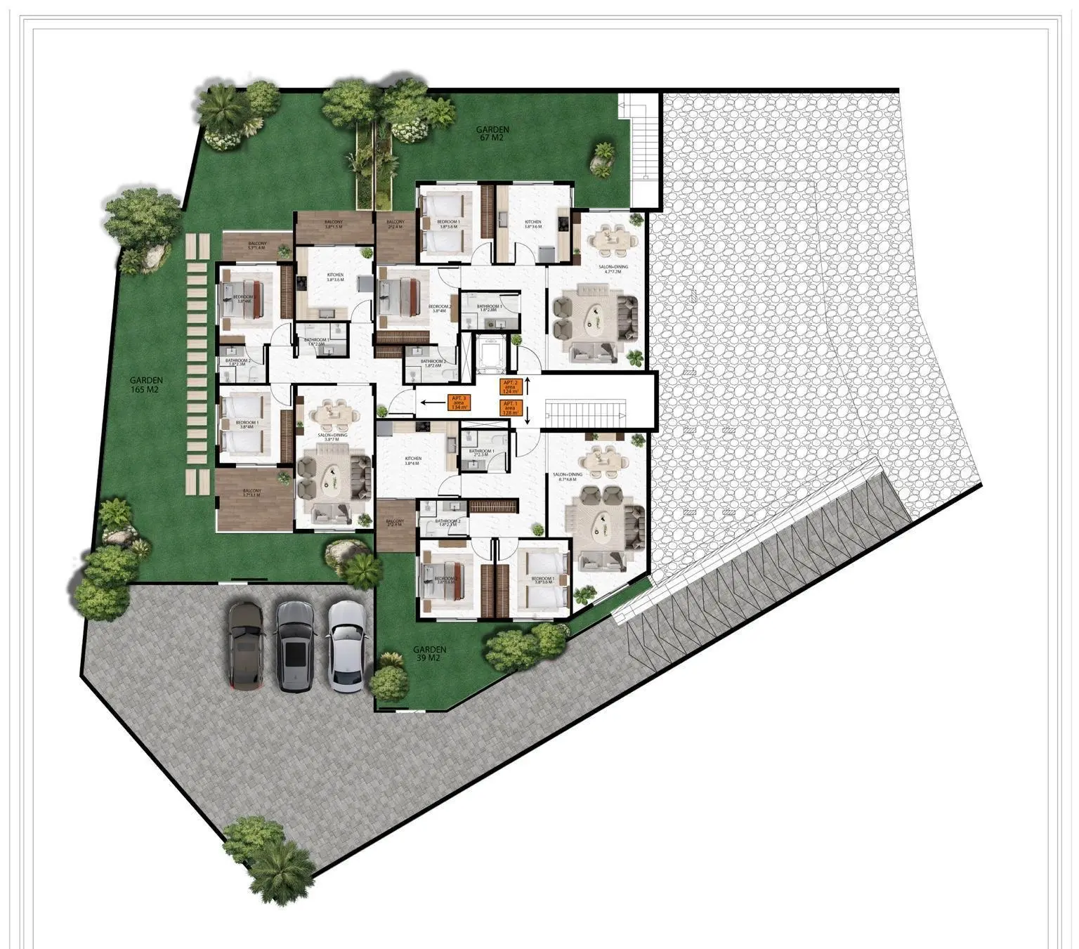 Illustration of Bchamoun 2628 basement floor plan